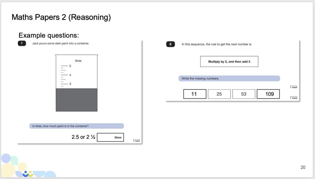 SATs 2022 Example Question Image