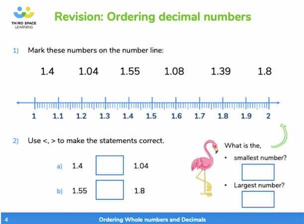 Year 6 Maths SATs Paper - Ordering Numbers slide