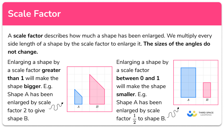 Scale Factor GCSE Maths Steps Examples Worksheet