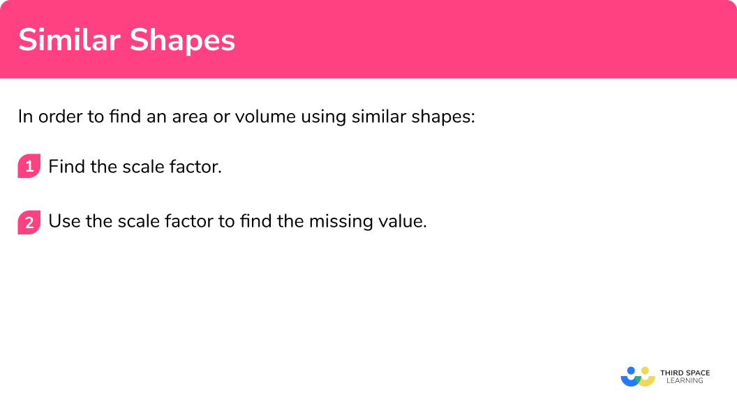 How to find an area or volume using similar shapes