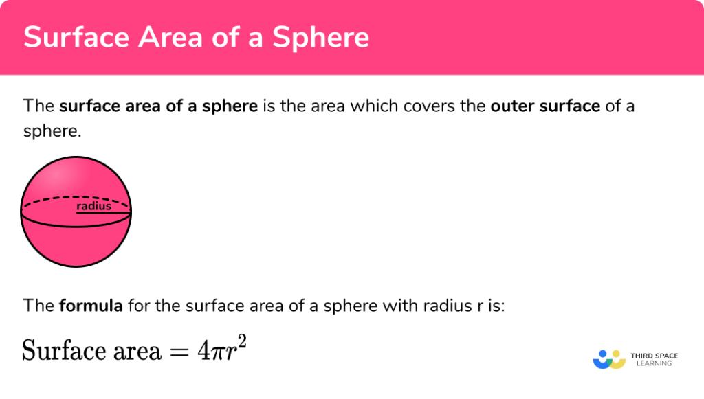 Surface Area of a Sphere - GCSE Maths - Steps & Examples