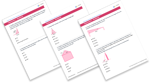 Download this 15 Trigonometry Questions And Practice Problems (KS3 & KS4) Worksheet