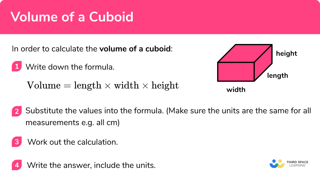 How to calculate the volume of a cuboid