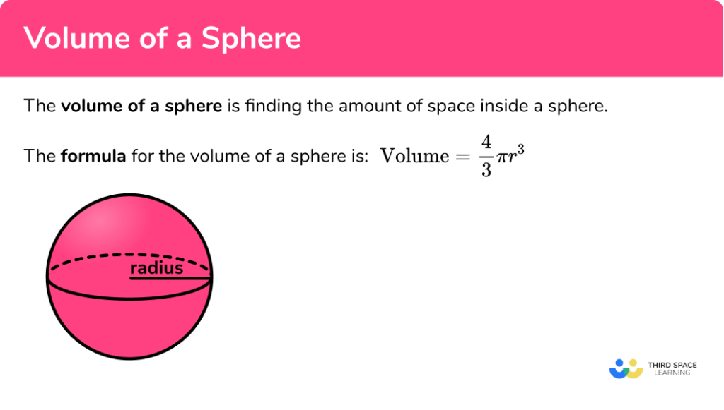 Volume Of A Sphere GCSE Maths Steps & Examples