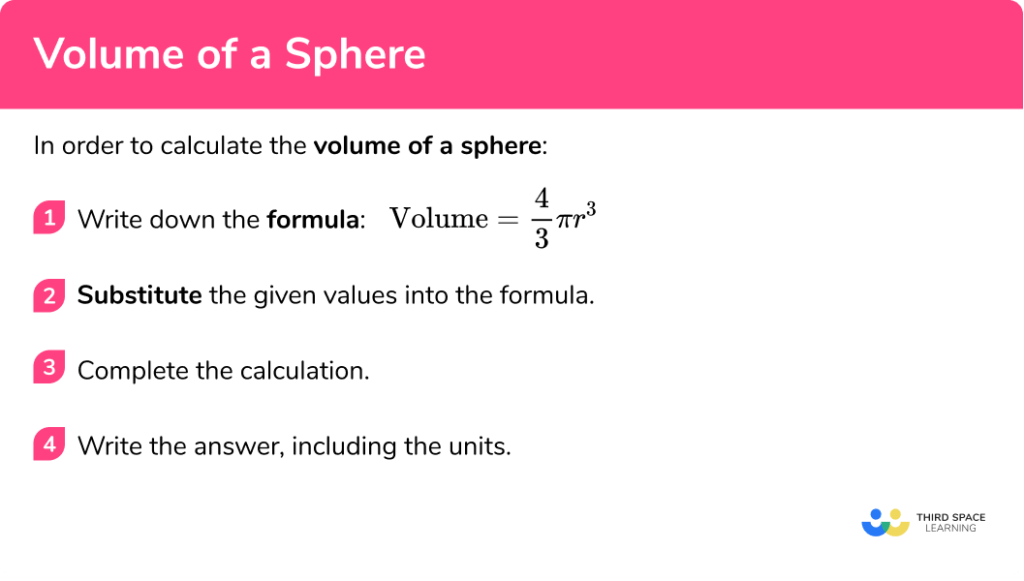 Volume Of A Sphere GCSE Maths Steps & Examples