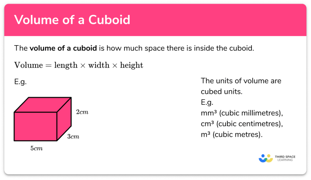 Volume of a Cuboid - GCSE Maths - Steps, Examples & Worksheet
