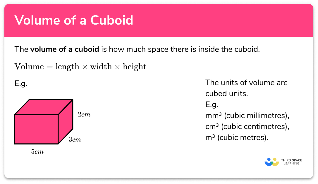 Volume Of A Cuboid GCSE Maths Steps Examples Worksheet