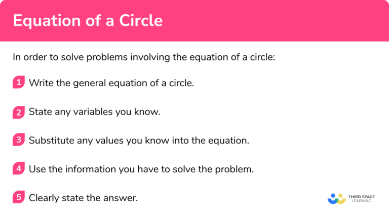 Equation Of A Circle - GCSE Maths - Steps & Examples