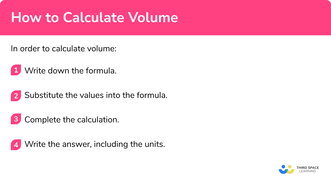 Explain how to calculate volume