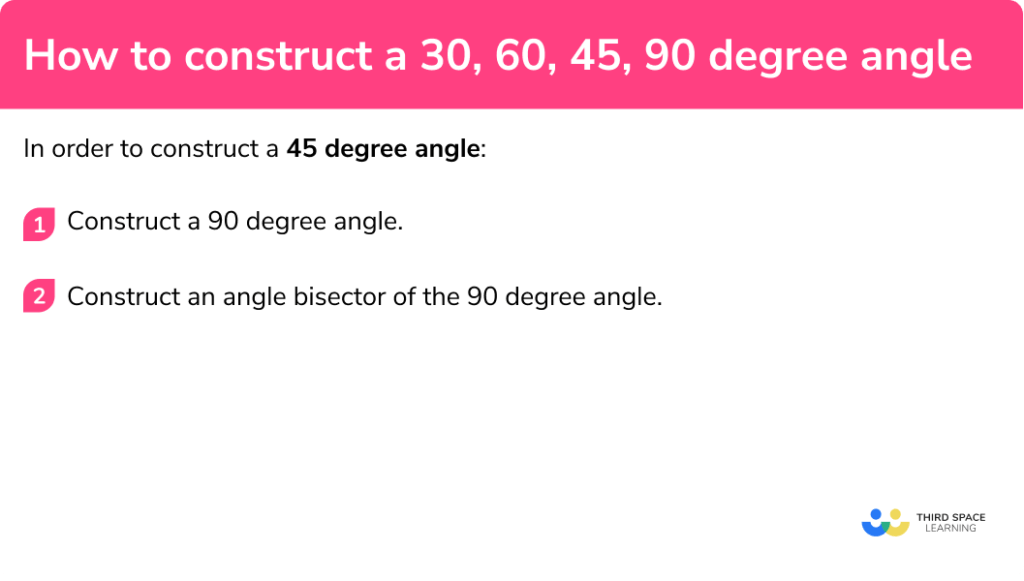 How To Construct A 60 Degree Angle - GCSE Maths - Steps & Examples