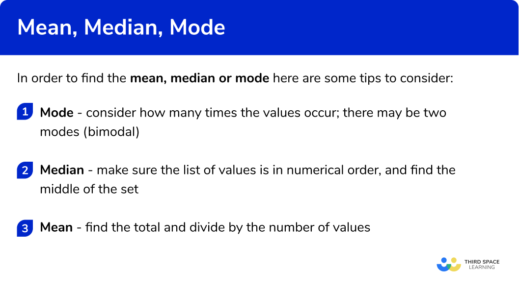How to find the mean median mode