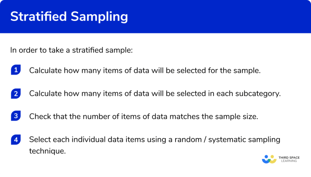 Stratified Sampling - GCSE Maths - Steps, Examples & Worksheet