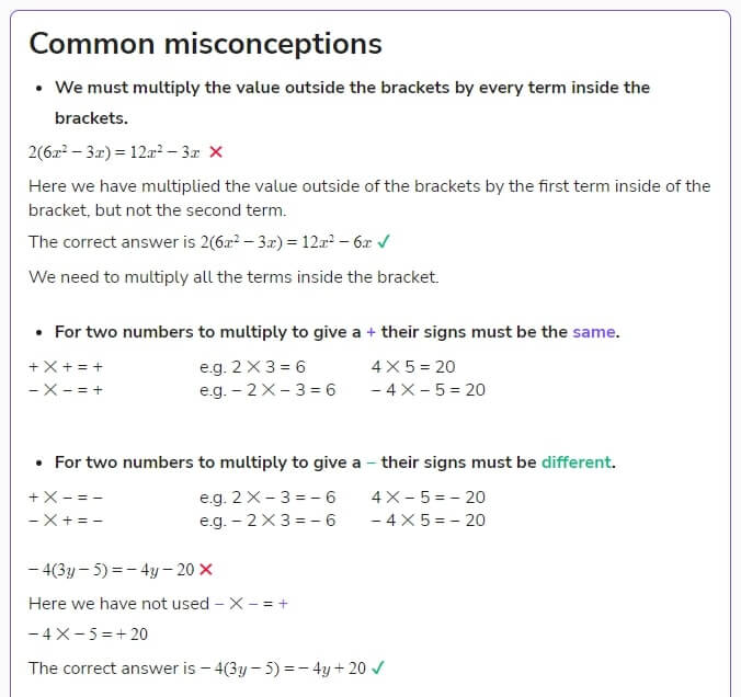 GCSE revision lesson common misconceptions