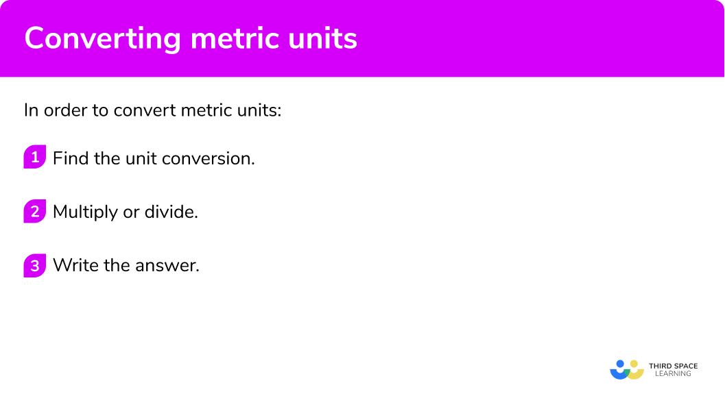 How to convert metric units