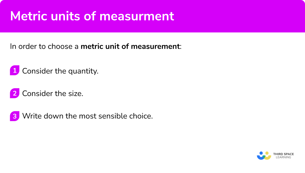 How to choose a metric unit of measurement