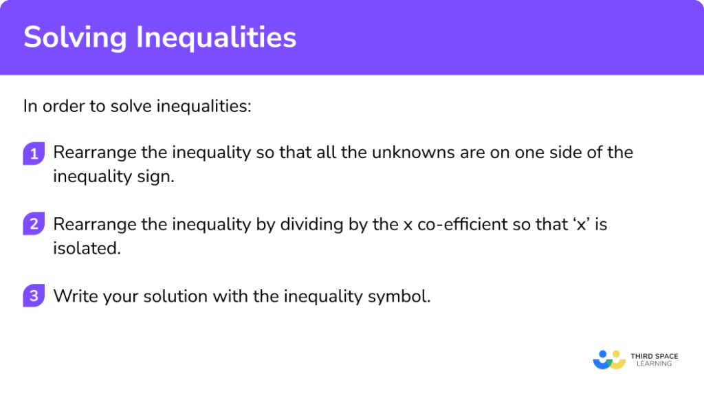 Solving Inequalities - GCSE Maths - Steps, Examples & Worksheet