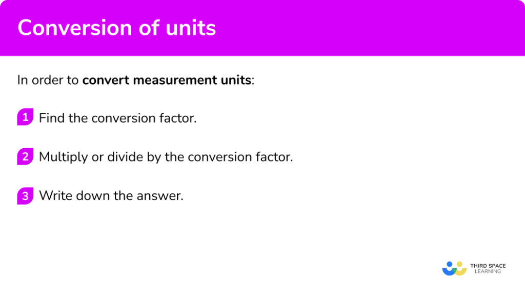 Conversion Of Units - GCSE Maths - Steps, Examples & Worksheet