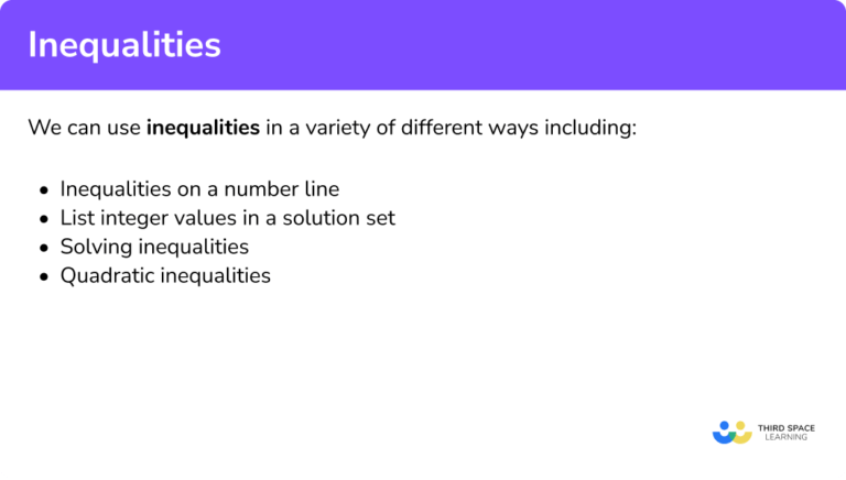 Inequalities - GCSE Maths - Steps, Examples & Worksheet