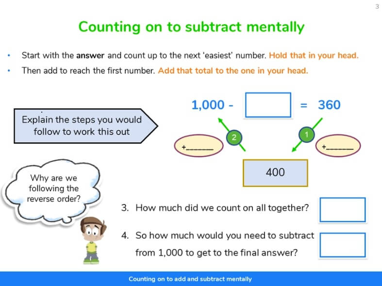 Mental Maths Strategies Subtraction, Third Space Learning