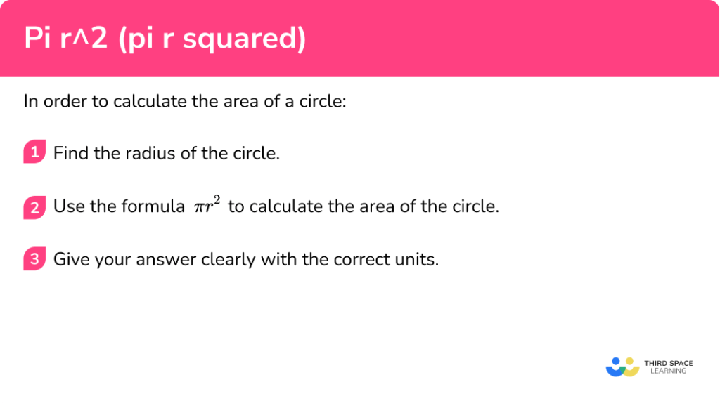 𝝅r^2 (Pi R Squared) - GCSE Maths - Steps, Examples & Worksheet