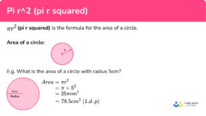 Pi R Squared Example 𝝅r^2 (Pi R Squared) - GCSE Maths - Steps, Examples & Worksheet