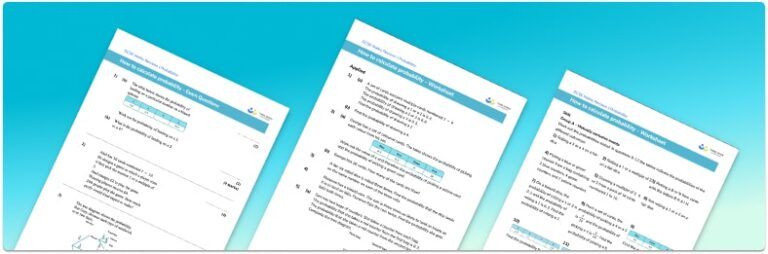 Probability Worksheet - GCSE Maths [FREE] - Third Space Learning