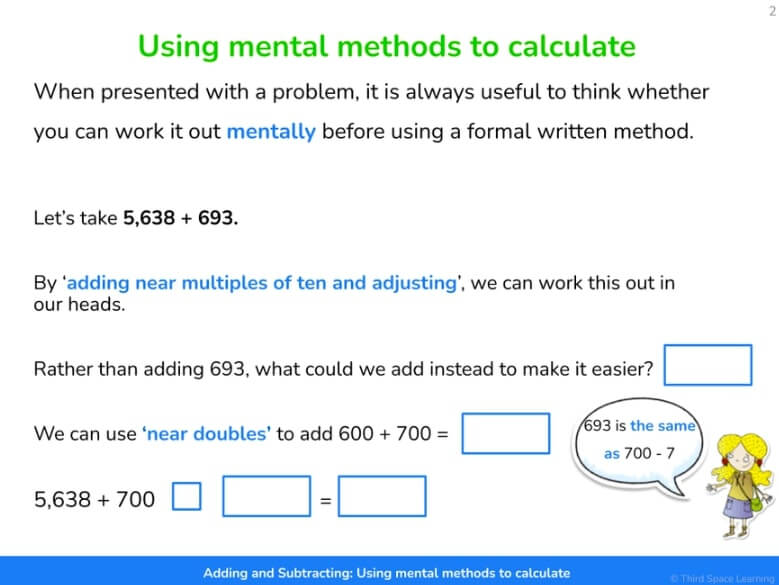 mental maths slide