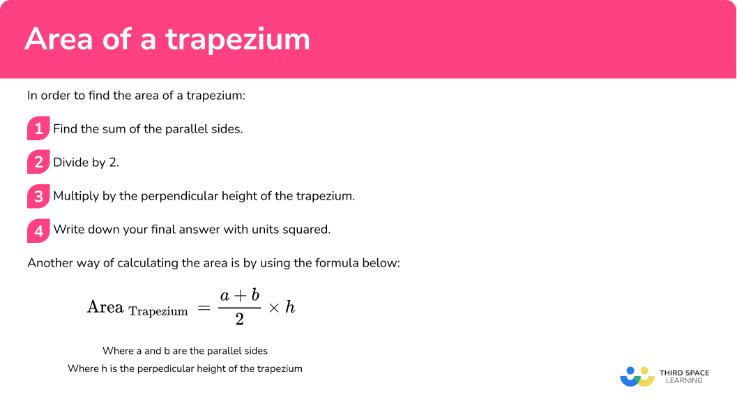 How to find the area of a trapezium