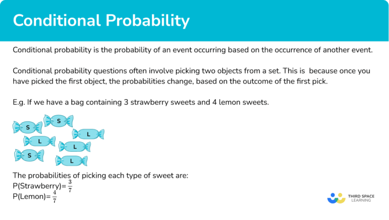 Conditional Probability - GCSE Maths - Steps, Examples & Worksheet