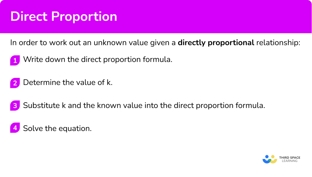Explain how to use direct proportion