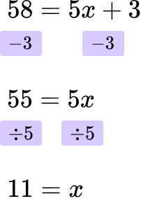 Forming and solving equations example 1 step 3