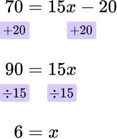 Forming and solving equations example 2 step 3