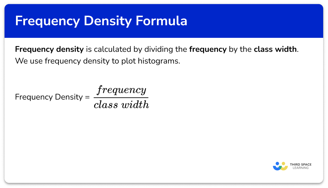 What is the frequency density formula?