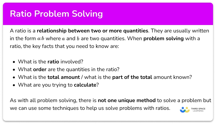 how to solve problem with ratio