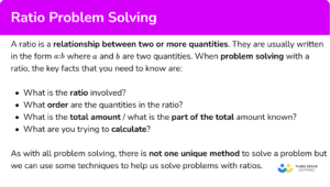 ratio problem solving worksheet tes