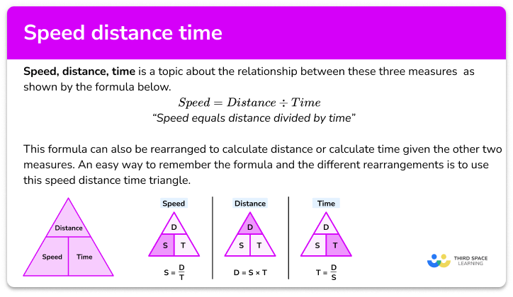 Investigación domesticar Diversidad Speed Distance Time - GCSE Maths - Steps, Examples & Worksheet