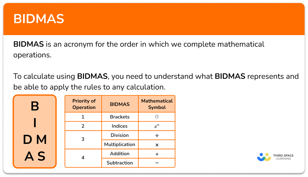 What is BIDMAS?