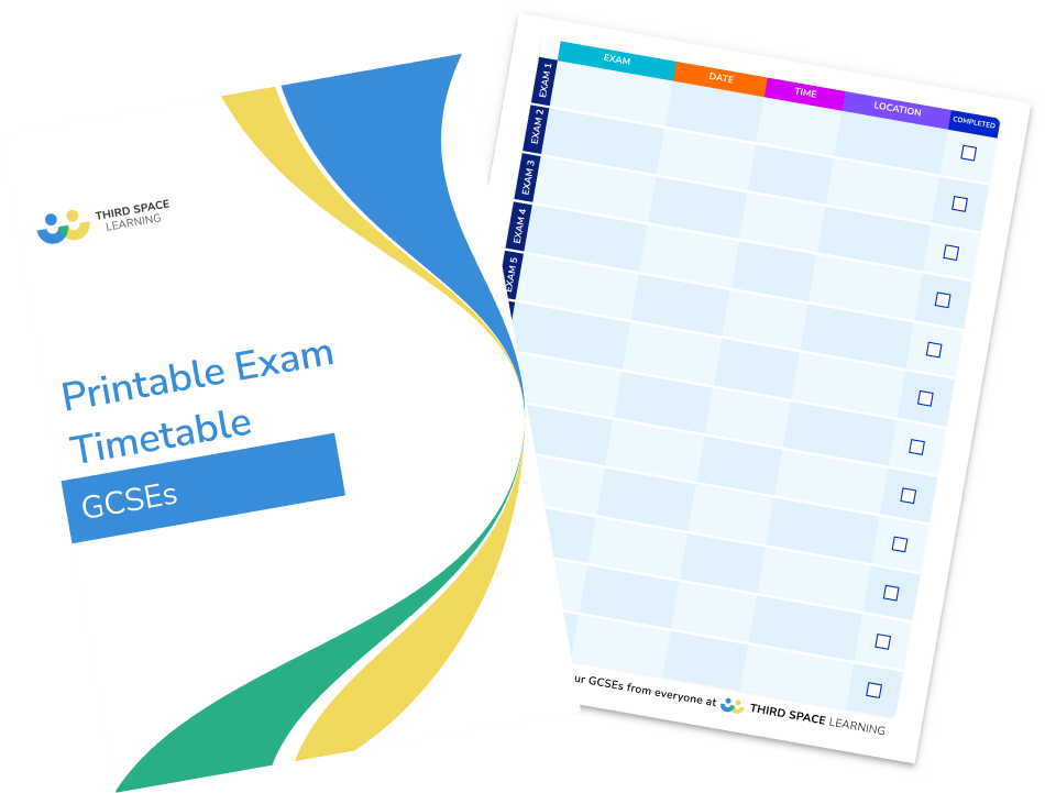 Printable GCSE Exam Timetable