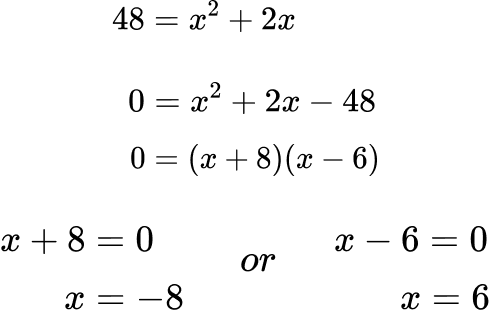 Forming and solving equations example 6 step 3