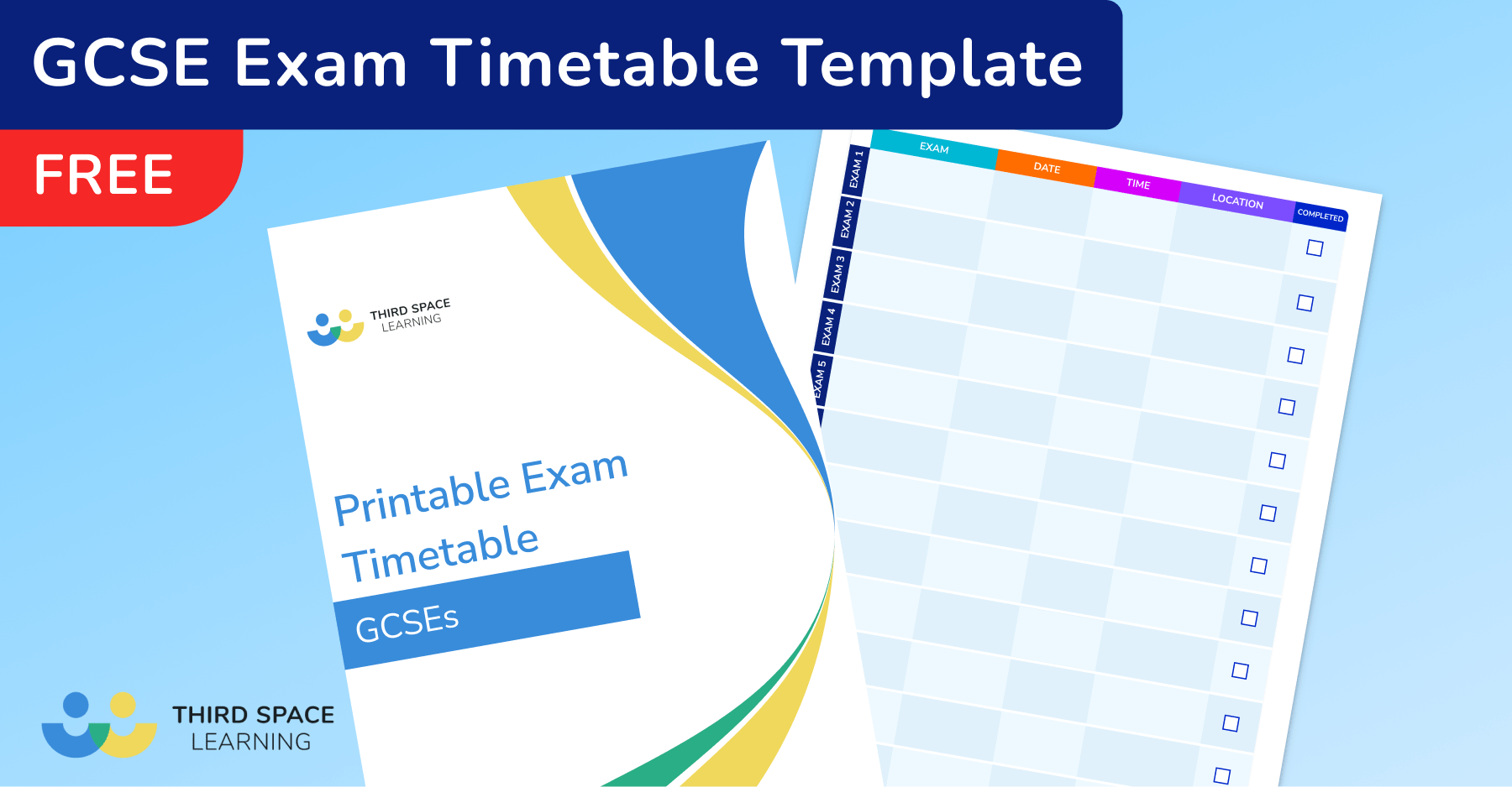 [FREE] Printable GCSE Exam Timetable