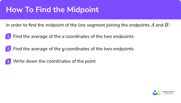 How To Find The Midpoint - GCSE Maths - Steps & Examples