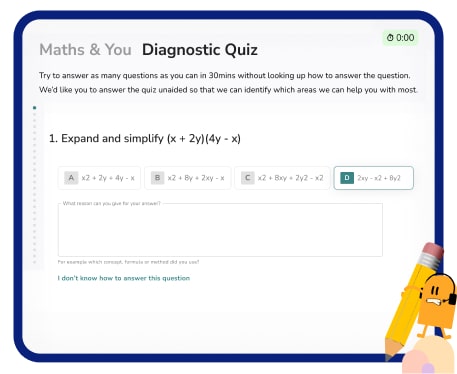 diagnostic maths quiz