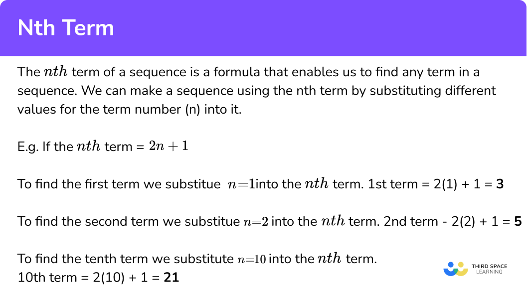 Nth Term Of Sequence GCSE Steps, Examples & Worksheet