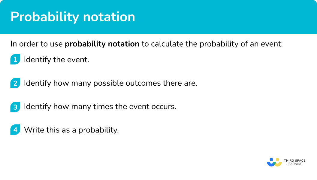 Explain how to use probability notation