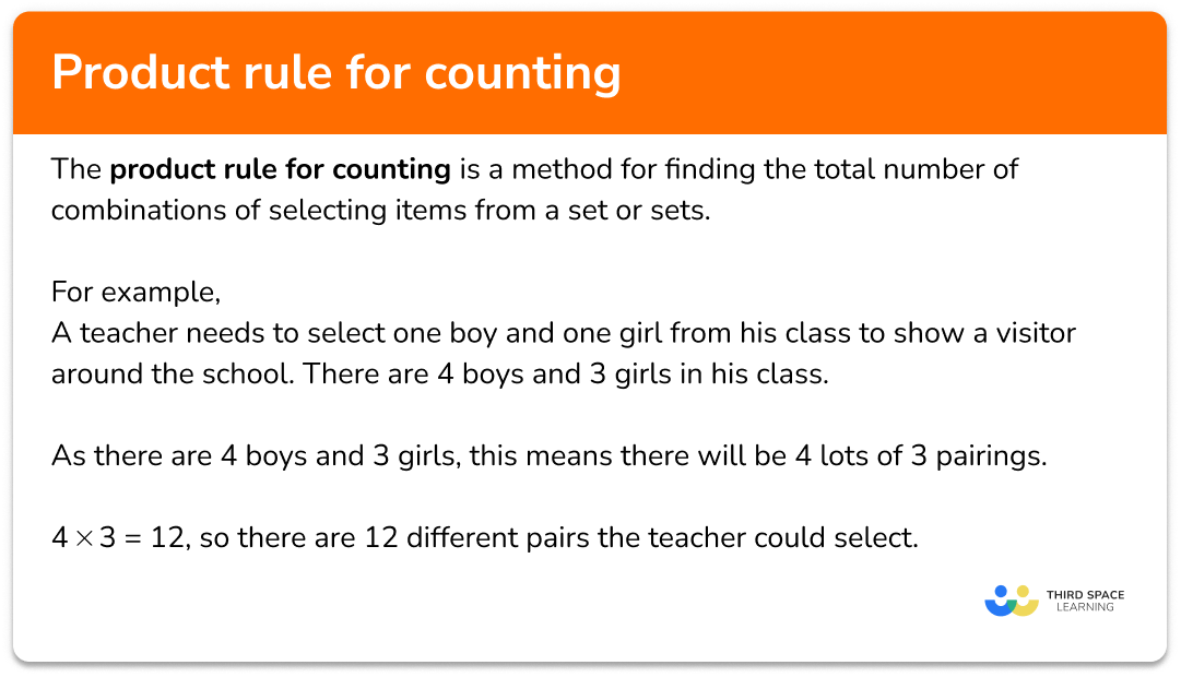 What is the product rule for counting?