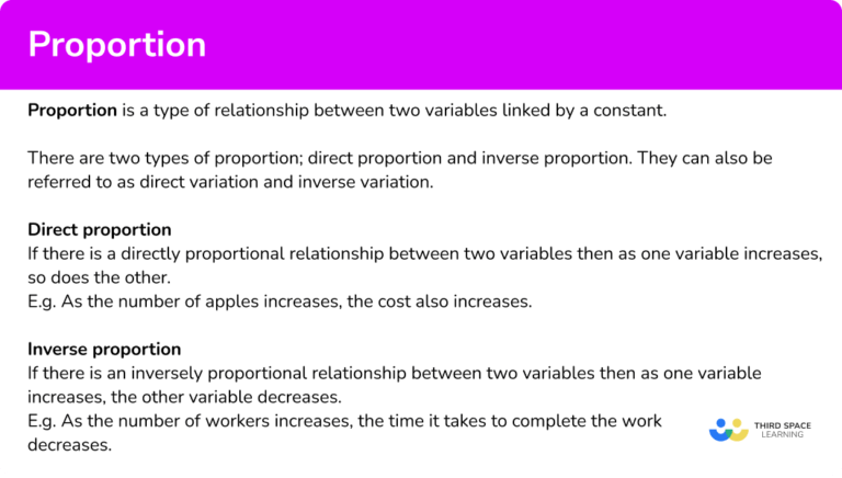 Proportion - GCSE Maths - Steps, Examples & Worksheet