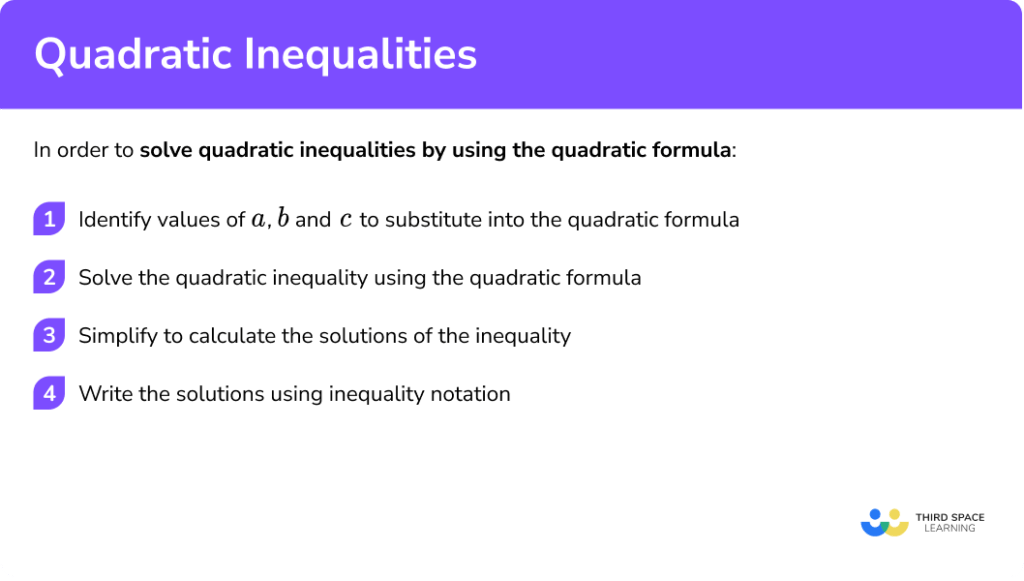 Quadratic Inequalities - GCSE Maths - Steps, Examples & Worksheet