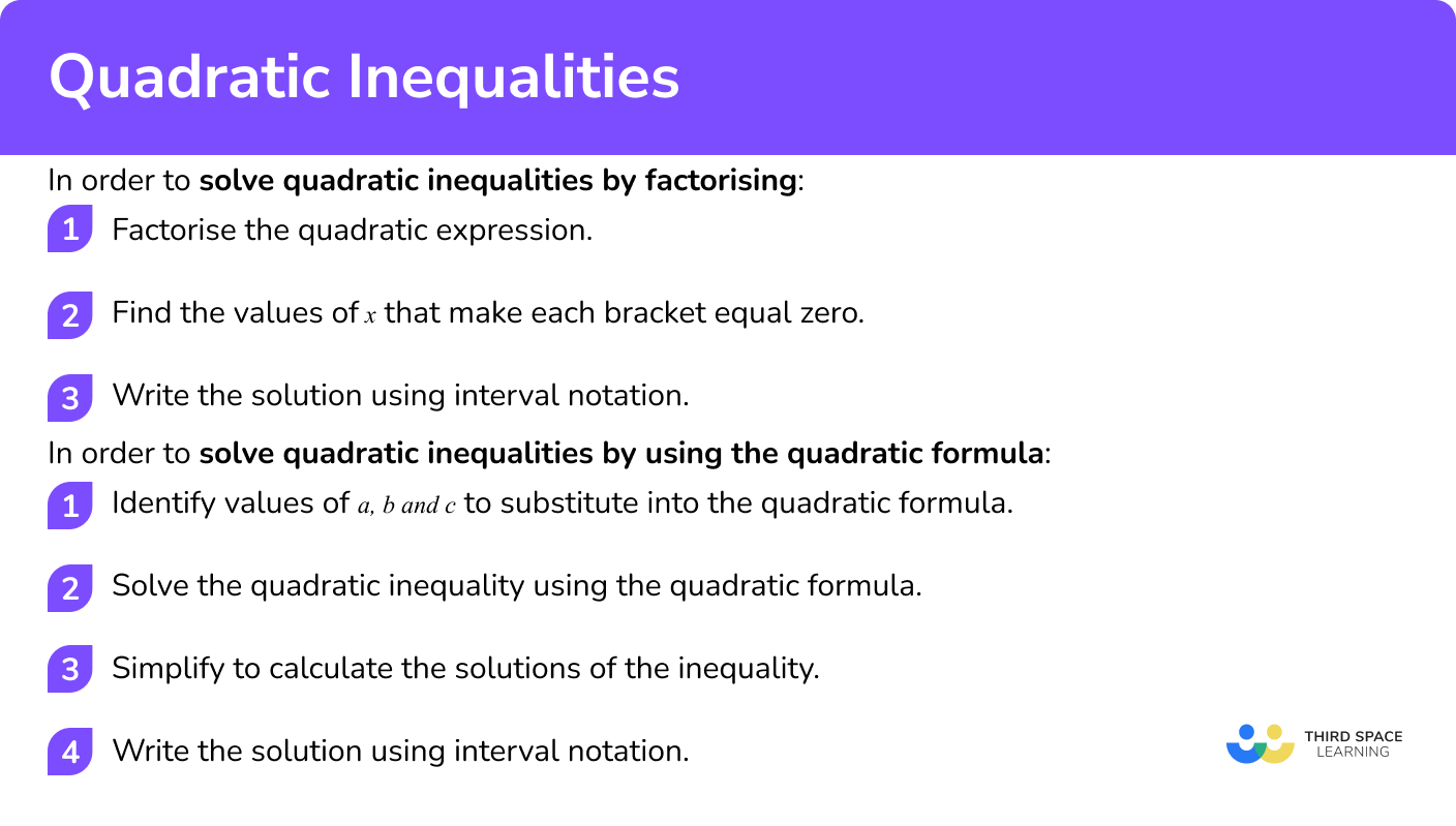 How to solve quadratic inequalities