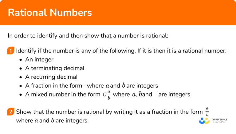 Rational Numbers - GCSE Maths - Steps, Examples & Worksheet