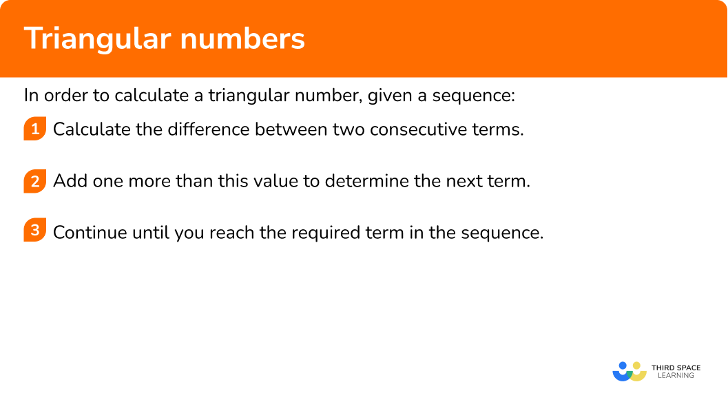 Explain how to use triangular numbers